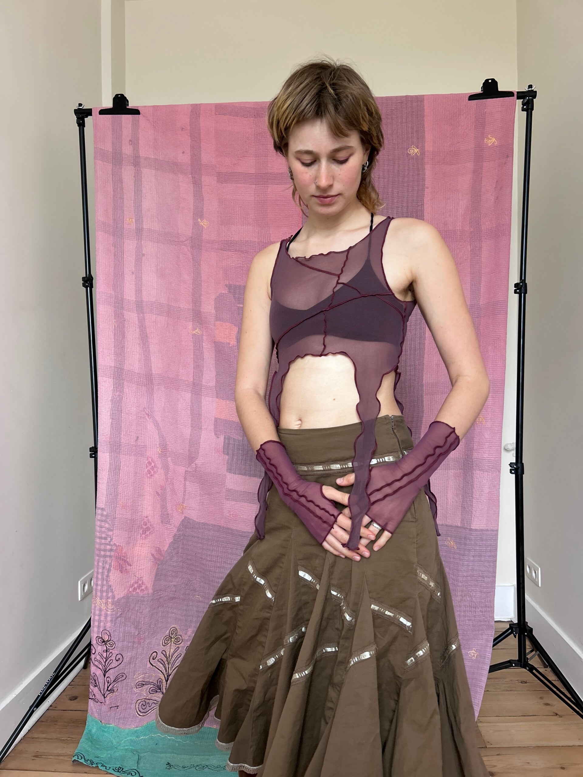 SIZE S - MESH TOP - Purple