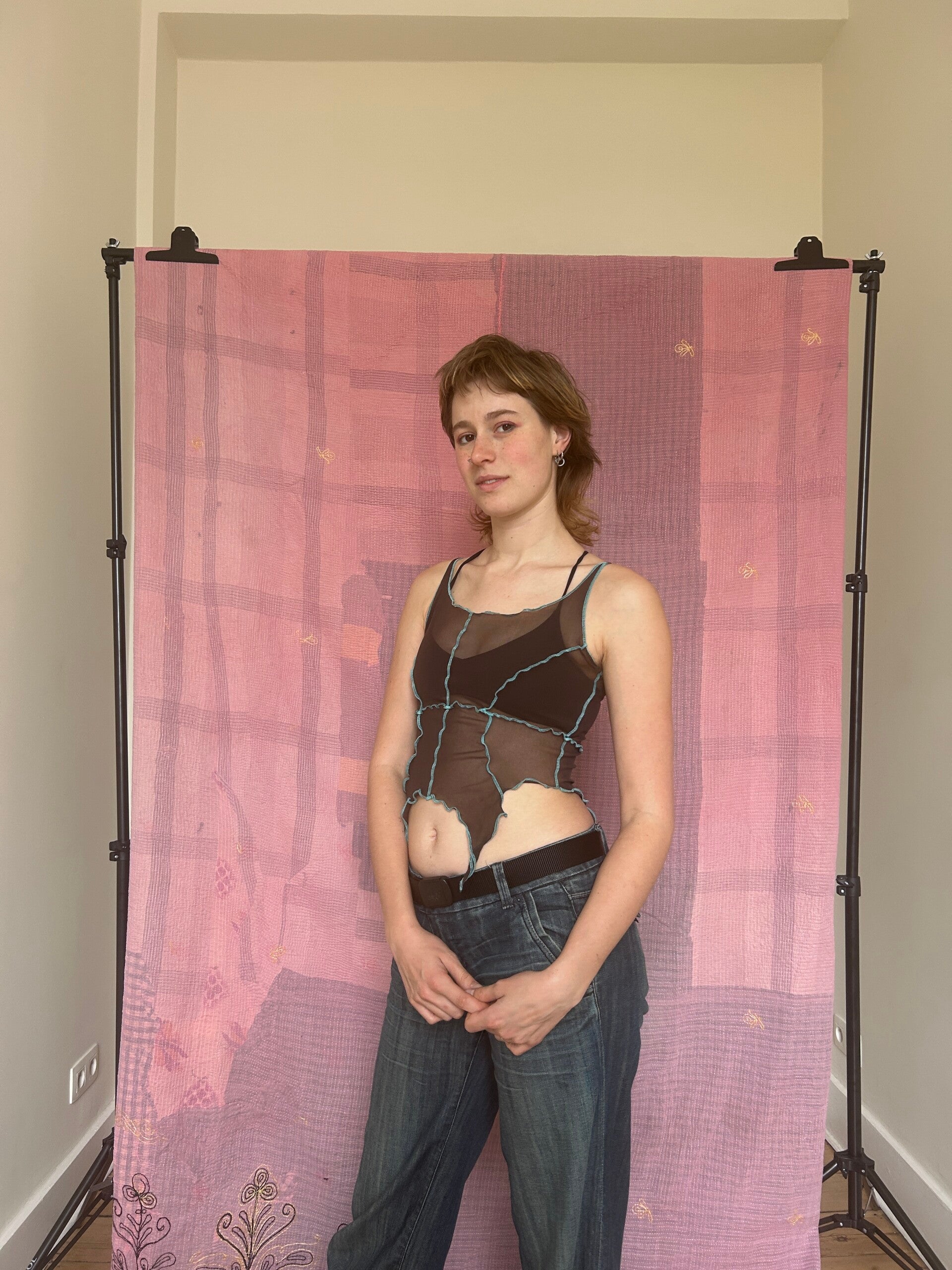 SIZE S - MESH TOP - Dark Brown