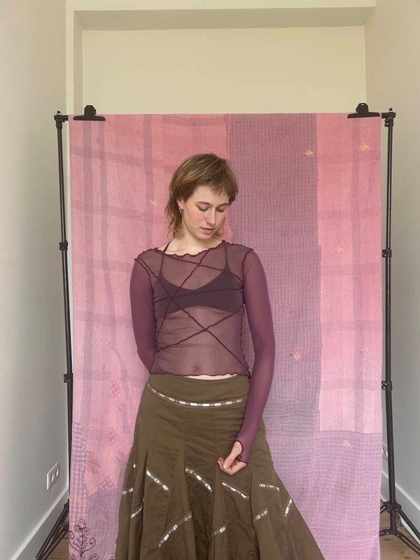 SIZE S - MESH LONGSLEEVE - Purple