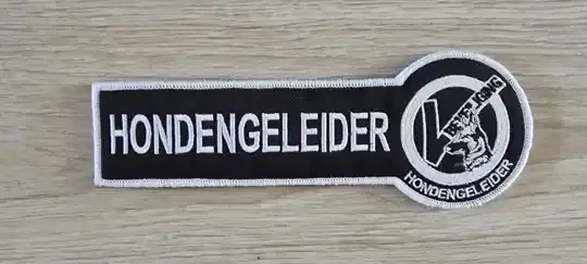Hondengeleider patch groot met klittenband
