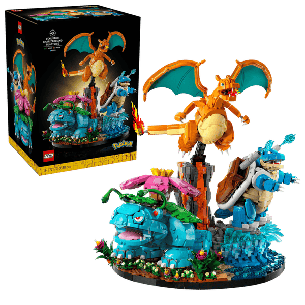 LEGO Pokemon 72153 Venusaur, Charizard e Blastoise