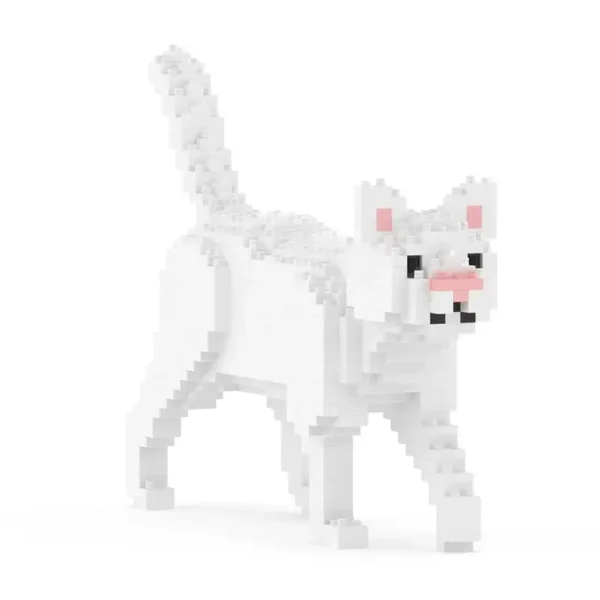 Jeux De Construction mini Chat blanc 510pcs En Briques JECKA