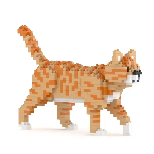Jeux De Construction mini Chat orange 740pcs En Briques JECKA
