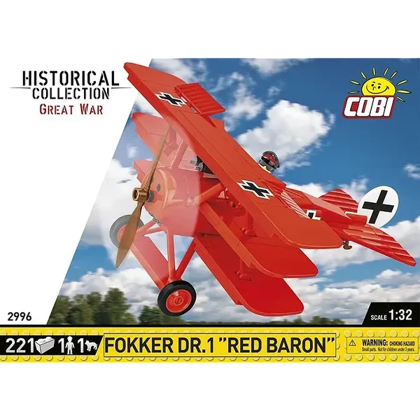 Jeux De Construction COBI 2996 Fokker Dr.1 Red Baron En Briques