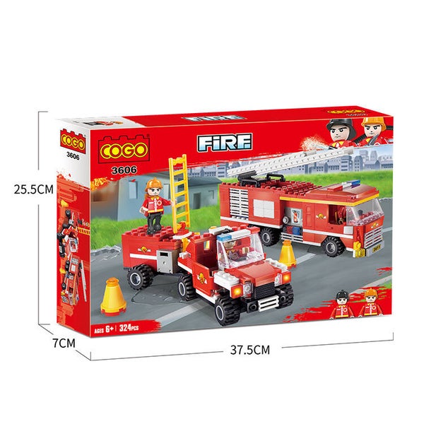 Jeux De Construction Pompiers Véhicules Intervention En Briques