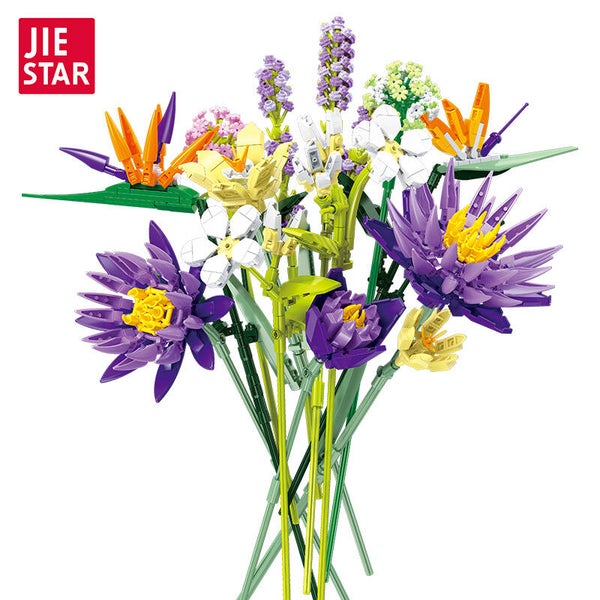 Jeux De Construction Bouquet de Fleurs Tropicales En Briques