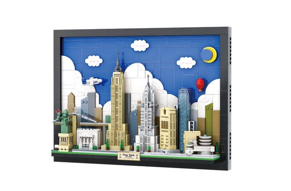 Jeux De Construction Carte Postale City New York En Briques