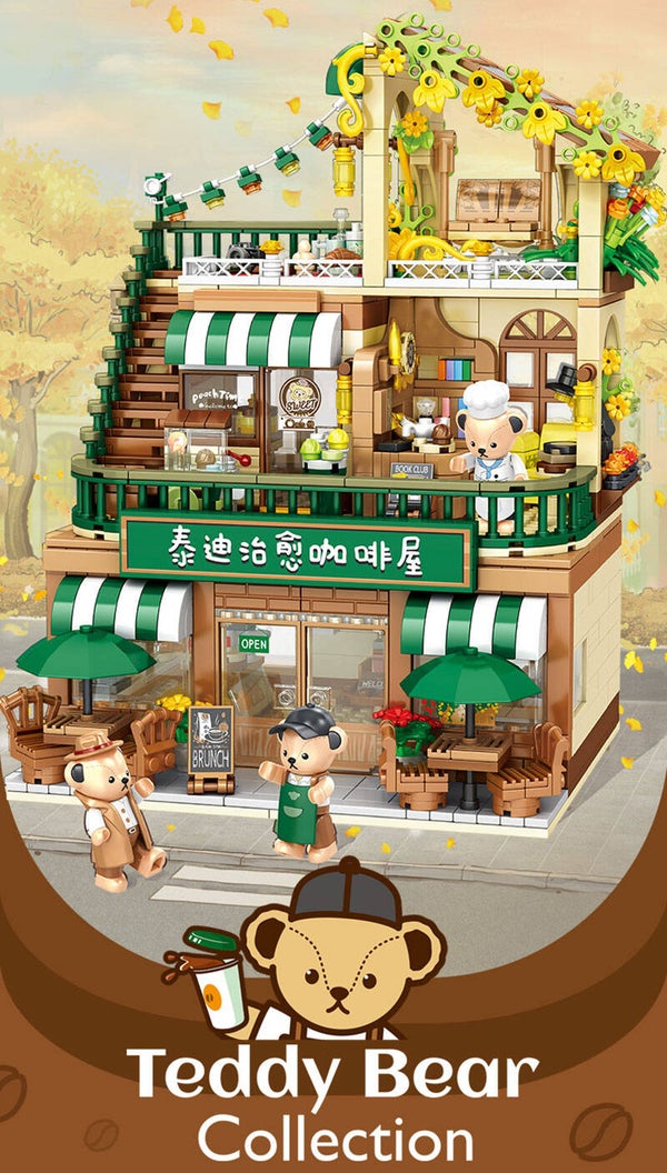 Jeux De Construction Teddy Bear Café En Briques