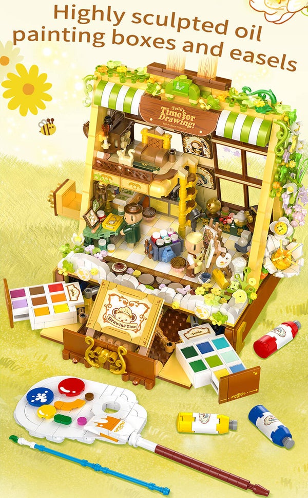 Jeux De Construction Teddy Bear Drawing Box En Briques