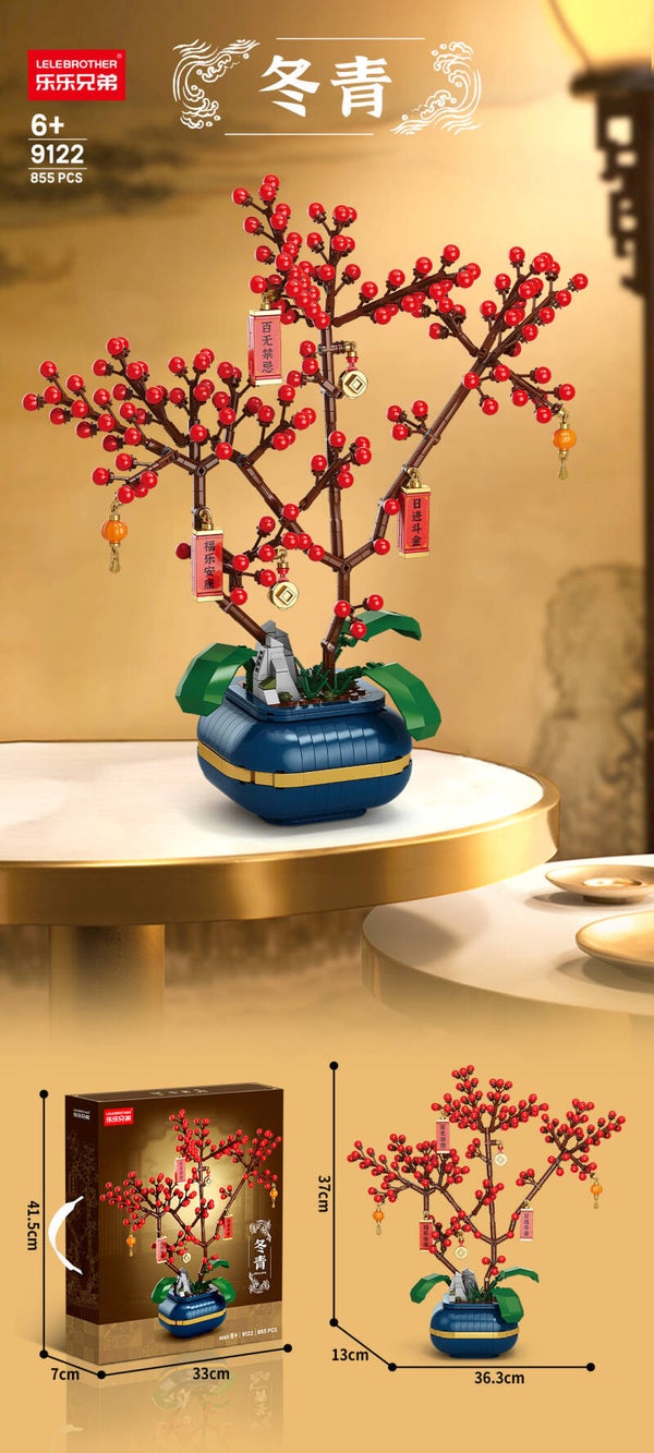 Jeux De Construction Houx porte-bonheur 855pcs En Briques