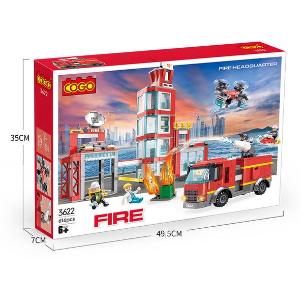 Jeux De Construction Caserne de Pompiers En Briques