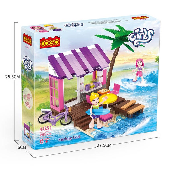 Jeux De Construction Cabanon de Plage Girls En Briques
