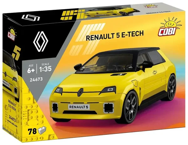 Jeux De Construction 24673 Renault 5 E-Tech jaune COBI En Briques