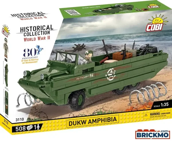 Jeux De Construction COBI 3110 Cobi Collection Historique Seconde Guerre Mondiale 3110 Dukw Amphibia Jour J En Briques