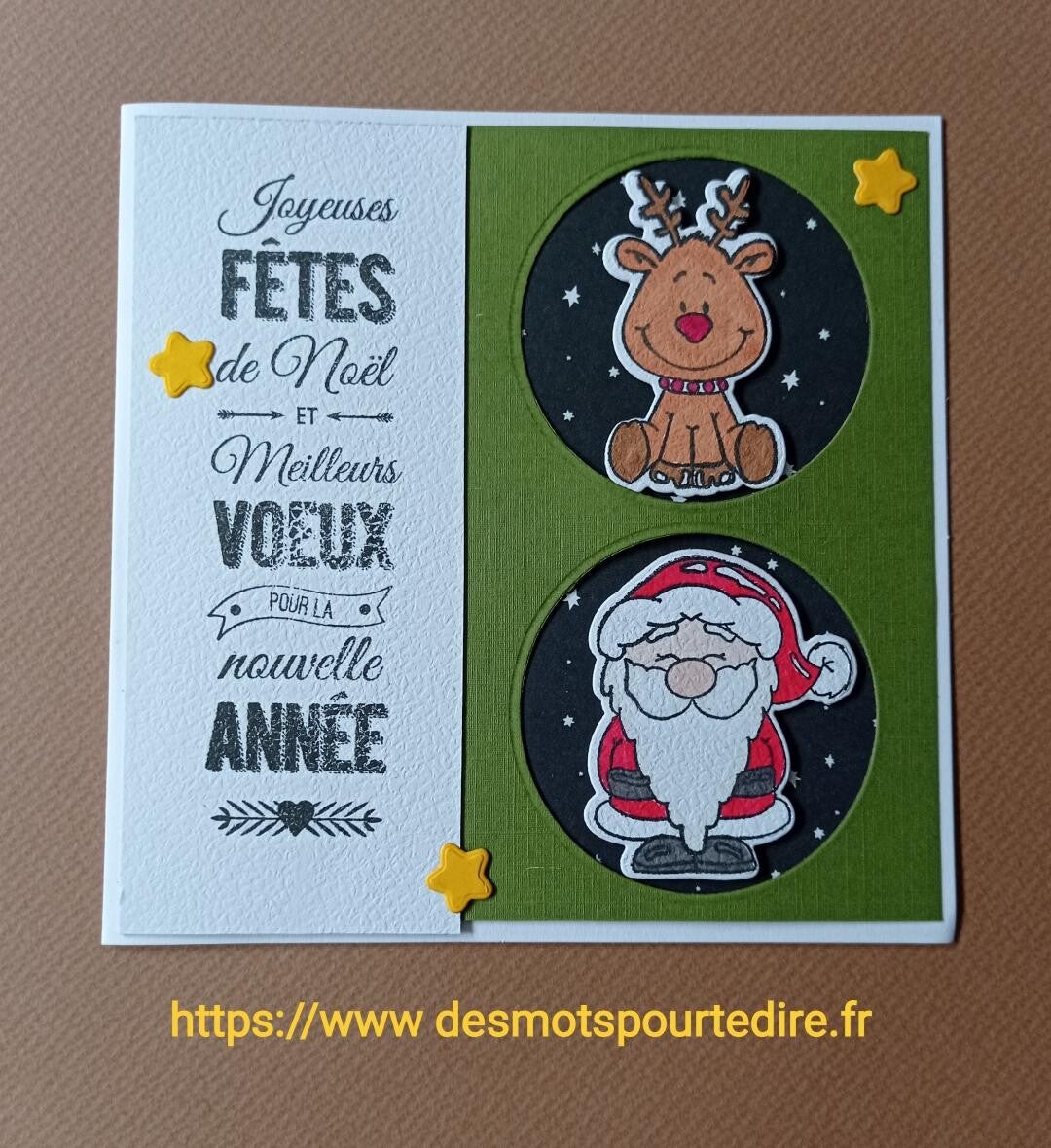 Carte "Joyeux Noël et meilleurs voeux pour la nouvelle année"