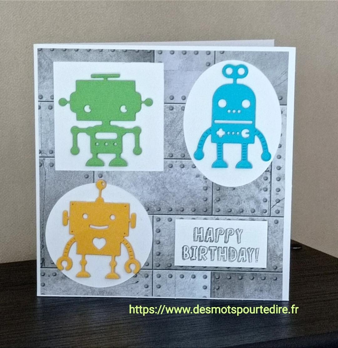 Carte "Happy Birthday" Robots