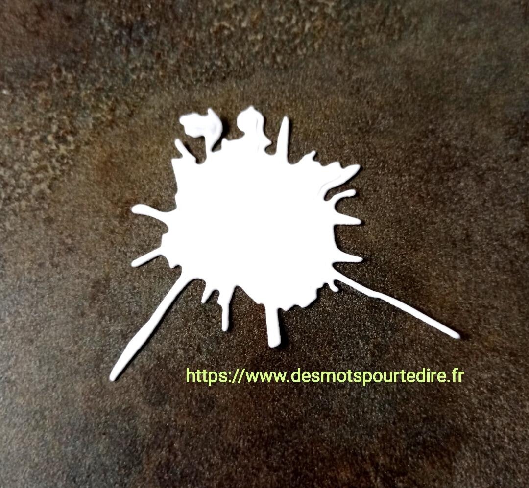 Tâche d'encre - Découpe embellissement pour scrapbooking (Réf.G9)