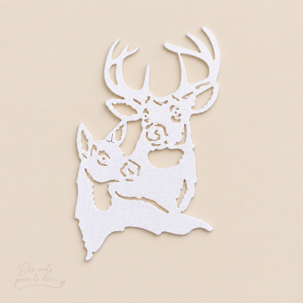 Découpe Buste de Biche et Cerf - Réf. AN36 -