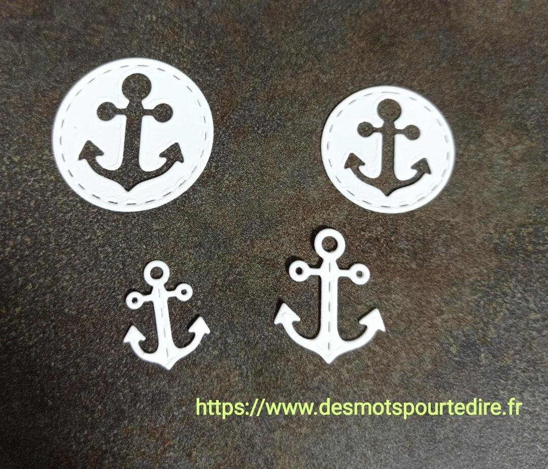 Ancres marine - Découpes et embellissements en papier pour scrapbooking (Réf.D9)