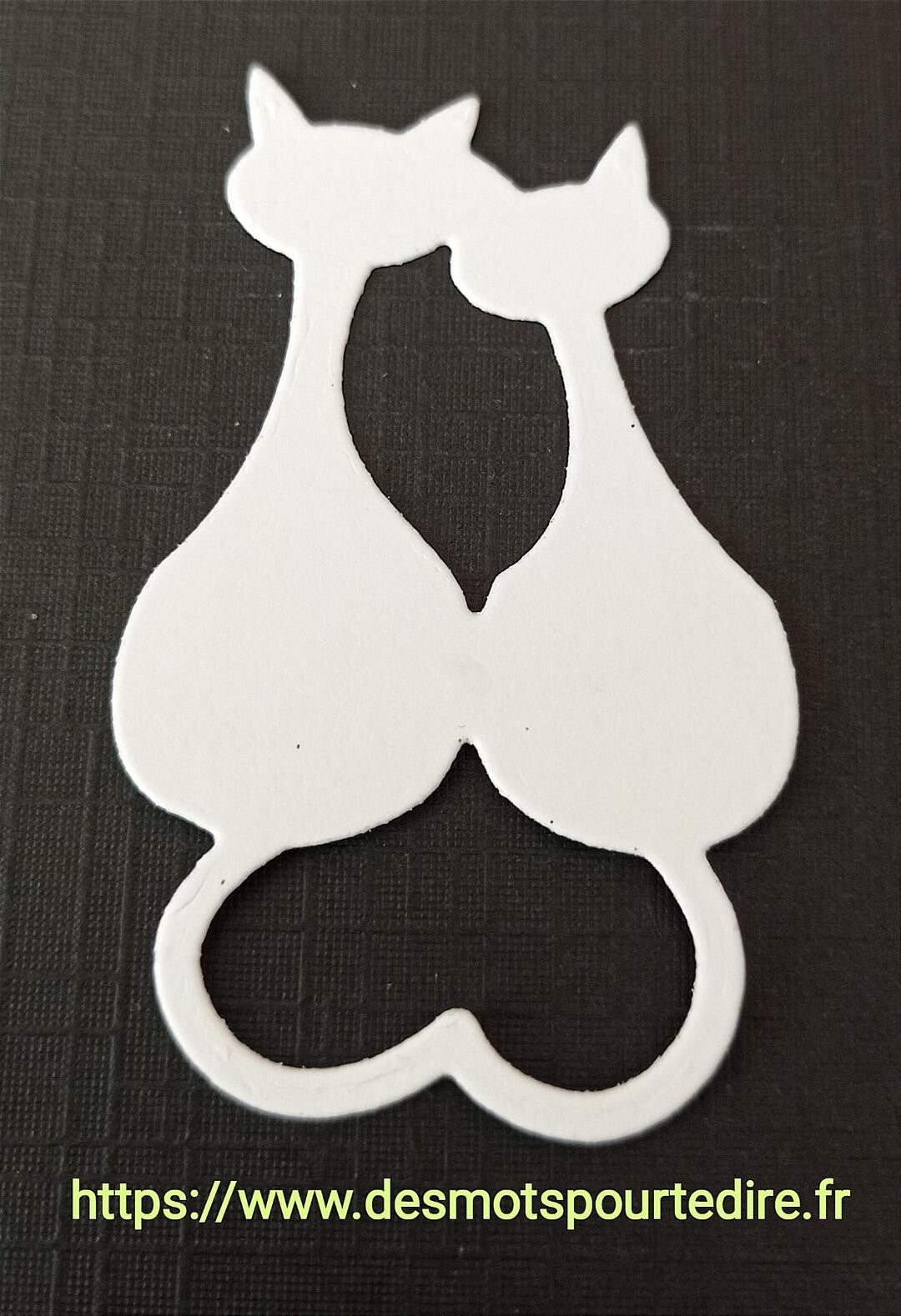 Découpe Embellissement Scrapbooking "Chats amoureux" (Réf AN4)