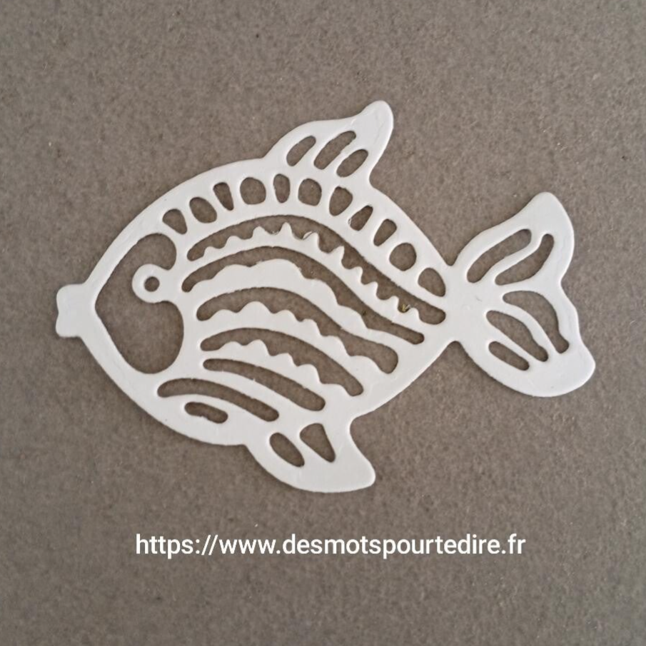 Découpe en papier épais - Motif Poisson - AN20