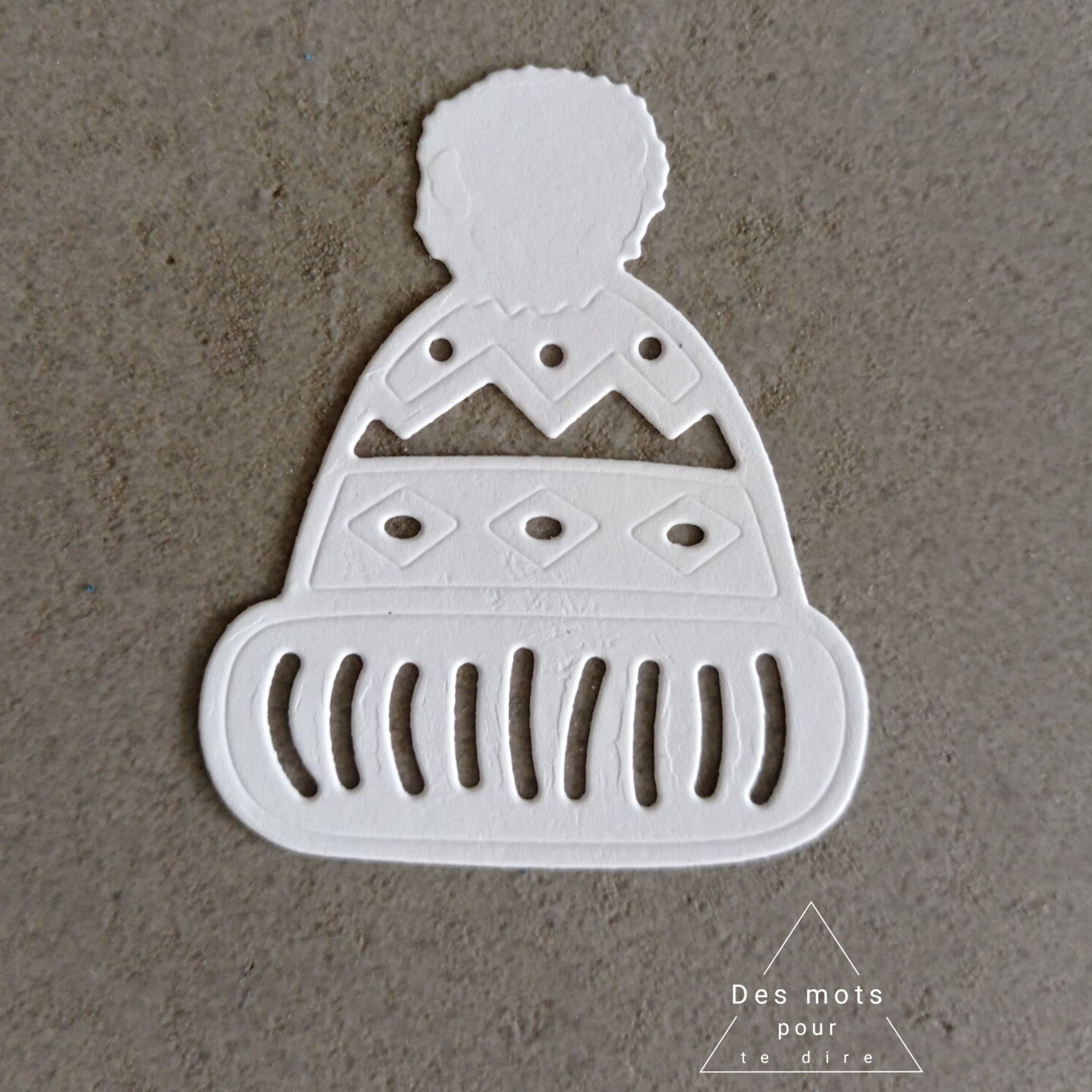 "Bonnet" Découpe Embellissement pour Scrapbooking (Réf.N25)