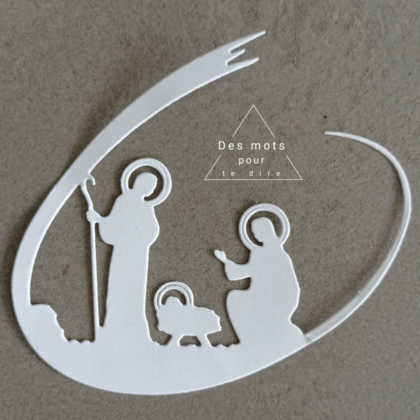 Découpe papier "Crèche" (Réf N16)