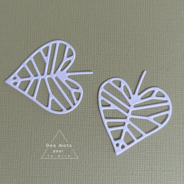 Découpes Embellissements (lot de 2) "Feuilles" (Réf.FE38)