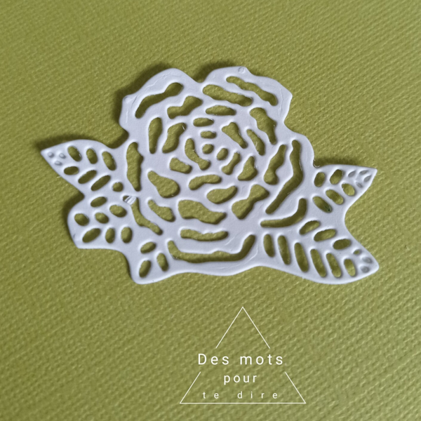 Découpe fleur Rose et feuille - FL8