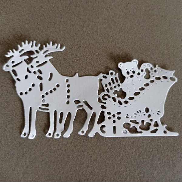 Découpe "Le traineau du Père Noël" (Réf. N39)