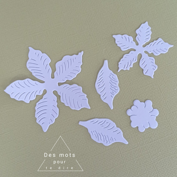 Découpes fleur Poinsettia à assembler - Réf FL19