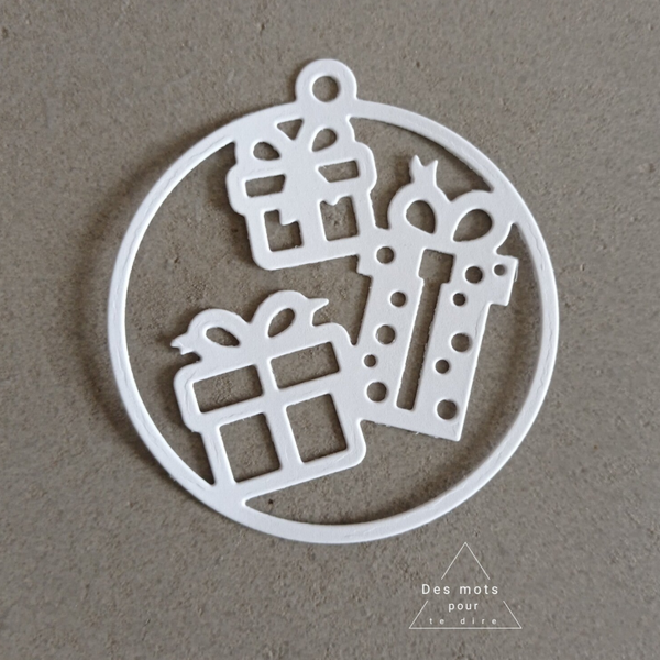 Découpe Boule de Noël et paquets cadeaux - Réf N59 -