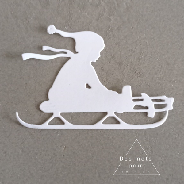 Découpe "Garçon sur luge" (Réf N27)