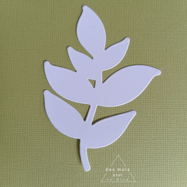 "Tige de feuilles" Découpe/Embellissement pour scrapbooking (Réf.FE29)