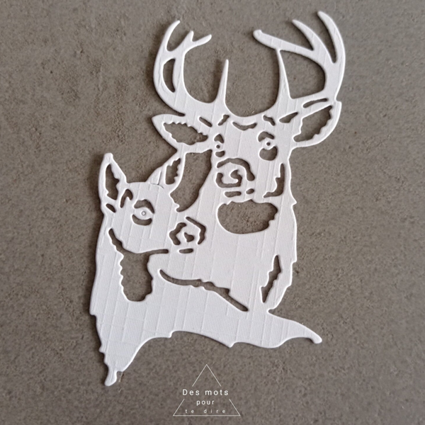 Découpe Buste Biche et Cerf - Réf. AN36 -
