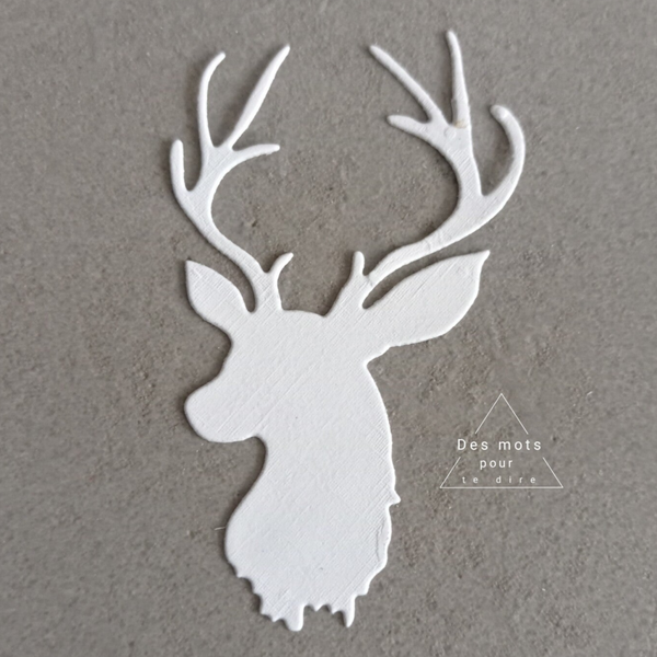 Découpe papier "Buste de cerf" - Réf AN34 -