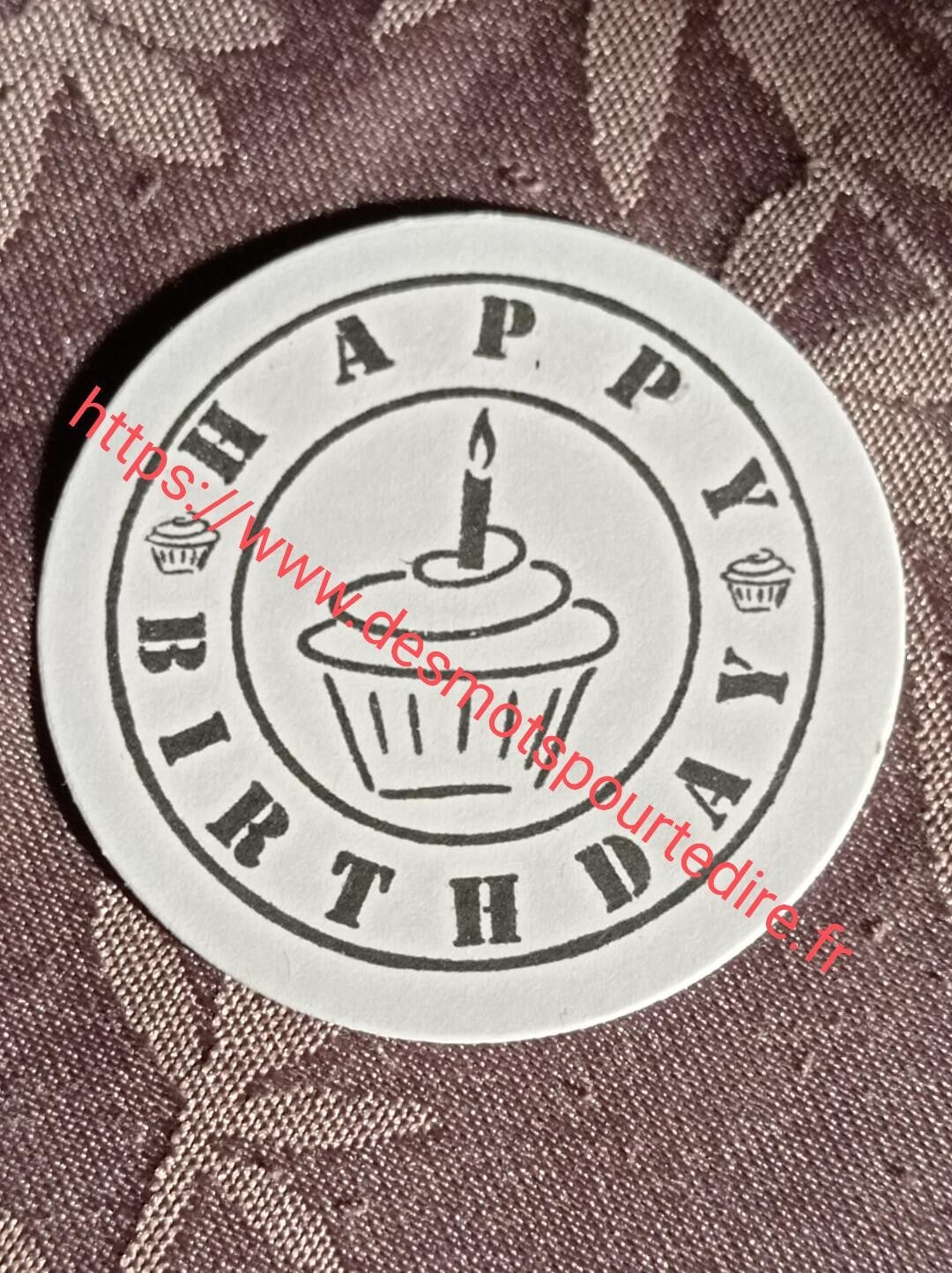 Tamponnage "Happy Birthday" (Réf. TAM4)