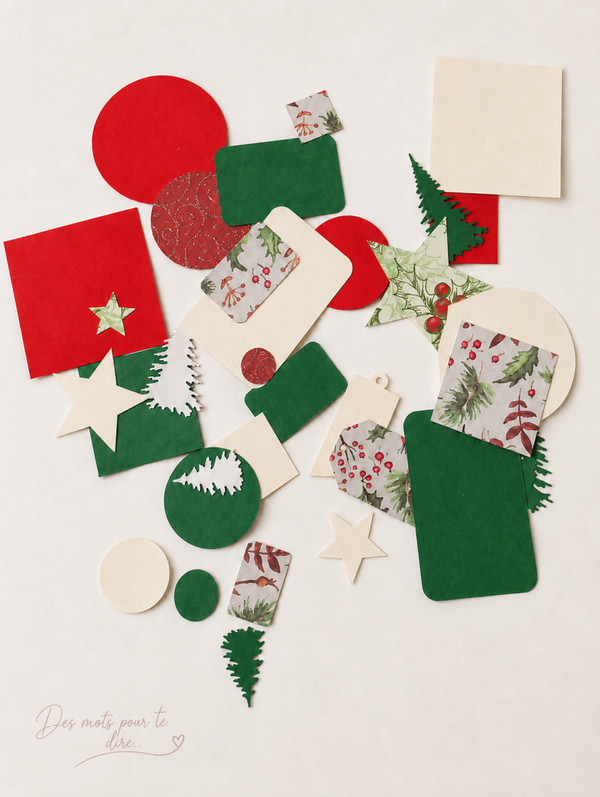 Kit de base Noël – 36 découpes en papier