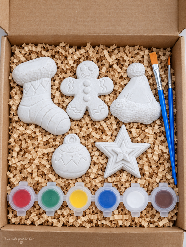 Kit créatif Noël – 5 plâtres à peindre