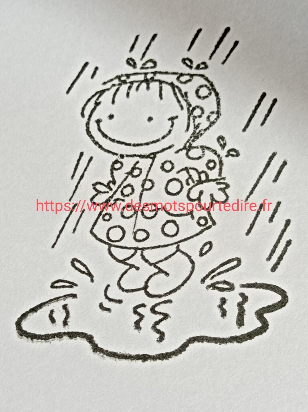 Tamponnage "Danser sous la pluie" (Réf. TAM3)