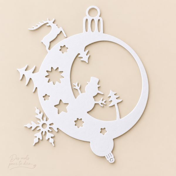 Découpe boule de Noël et bonhomme de neige – N18