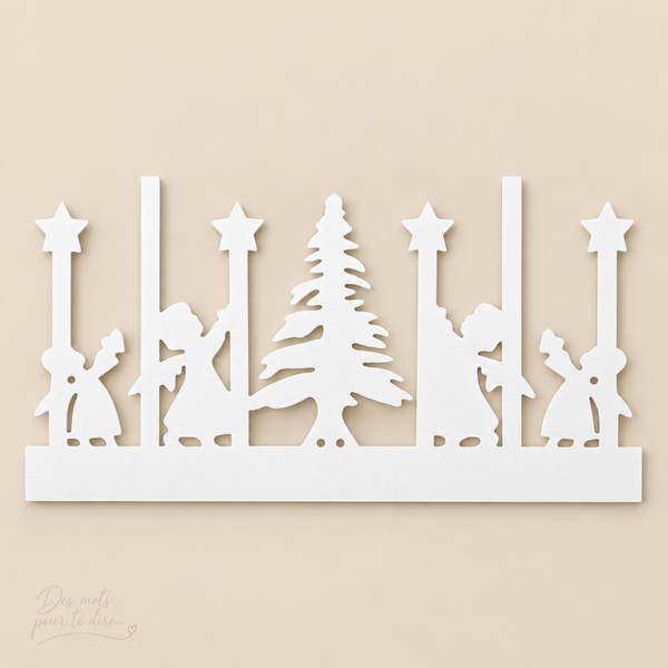 Découpe anges et sapin de Noël en papier – N19