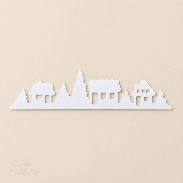 Découpe village de Noël en papier – Réf. N44