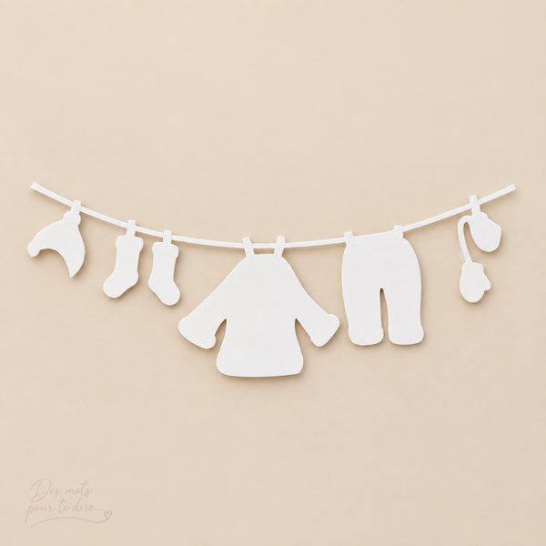 Découpe linge du Père Noël en papier – Réf. N51