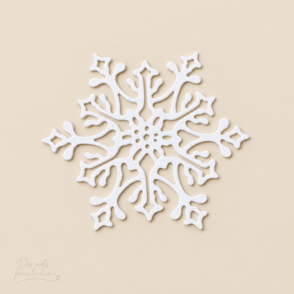 Découpe flocon de neige ajouré – Réf. N55