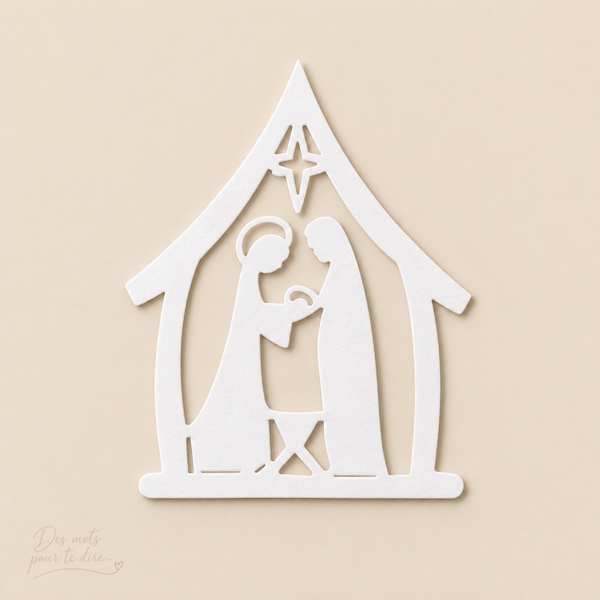Découpe crèche de Noël et Sainte Famille – Réf. N58