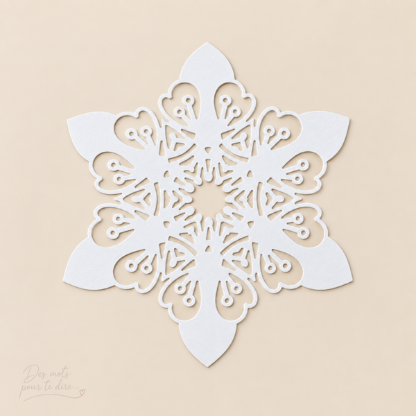 Grande découpe flocon de neige ajouré – Réf. N63