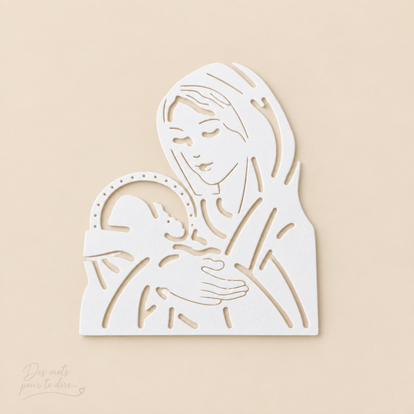 Découpe Vierge Marie et enfant Jésus – Réf. R1