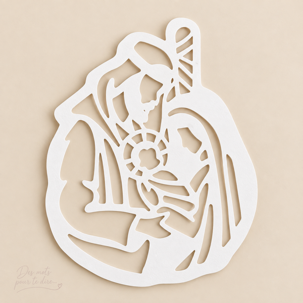 Découpe Sainte Famille en papier – Réf. R5