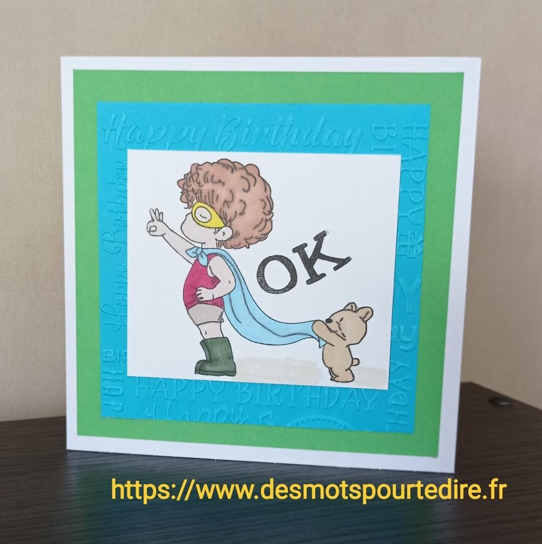 Carte "Happy Birthday" Super Héro